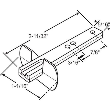 Strybuc Pivot Bar 3-holes 900-22450NS